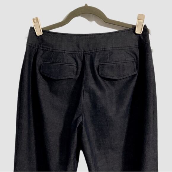 Ann Taylor LOFT Gray Julie Wide Leg Dress Trouser Pants Lightweight Size 4 - Picture 4 of 6